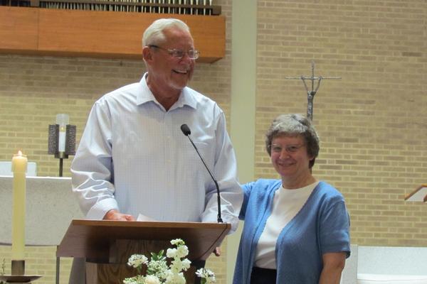 Joseph Grauwels with sponsor S. Jane Weiss